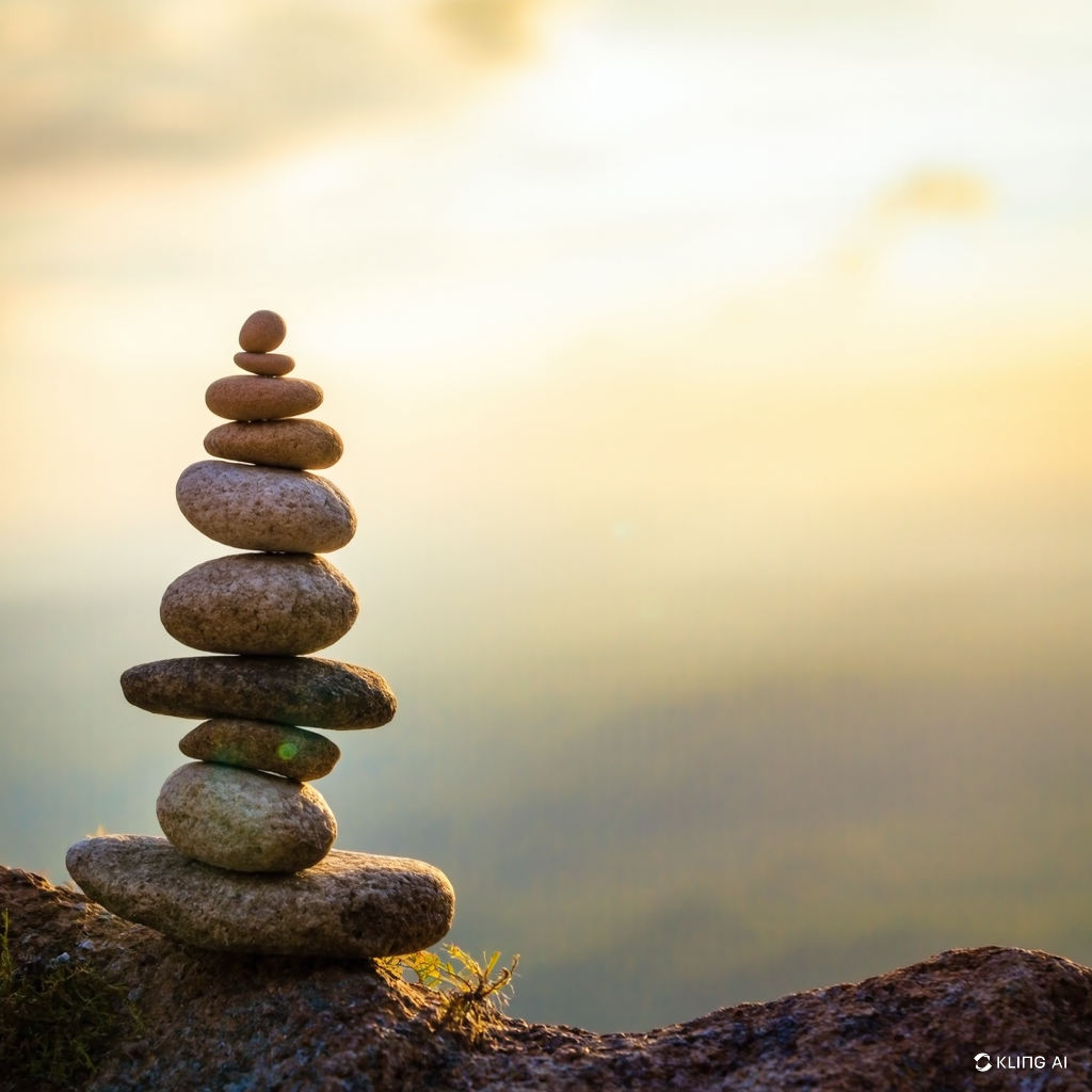 Imagem de algumas pedra equilibradas simbolizando o equilíbrio mental - Janeiro Branco